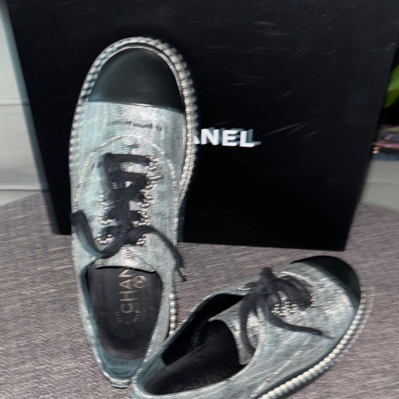 CHANEL  Black and Gray Shoes - Picture 3 of 5